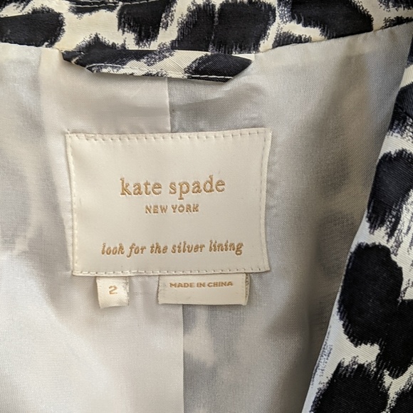 Kate Spade Silk Abstract Leopard Print Jacket - Picture 9 of 9